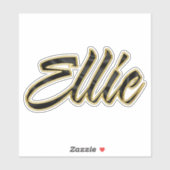 Ellie black gold Lettering Aufkleber Sticker (Vel)