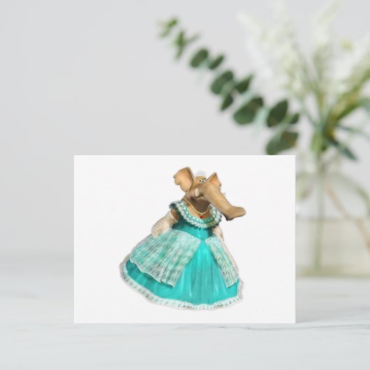 Ellie de Elephant Briefkaart (Staand voorkant)