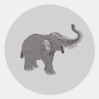 Ellie de Elephant Ronde Sticker
