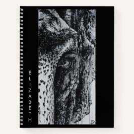 Ellie de Elephant Unique Wild Animal Portret Art Notitieboek