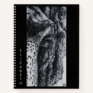 Ellie de Elephant Unique Wild Animal Portret Art Notitieboek