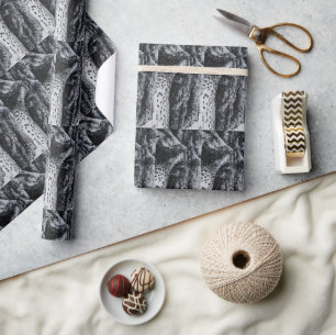 Ellie De Olifant Aziatische Wilde Dieren Zwart Wit Cadeaupapier