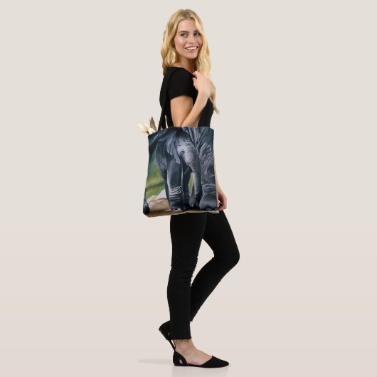 Ellie, de olifant tote bag (Op model)
