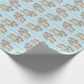 Ellie Elephant en de Bluebird Cadeaupapier (Hoek)