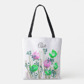 Ellie Floral Monogram Tote Bag (Achterkant)