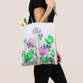 Ellie Floral Monogram Tote Bag