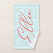 Ellie Herhalende Naam Patroon Bad Handdoek (Handdoek)