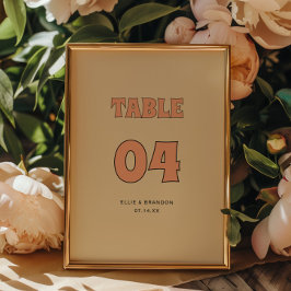 ELLIE Minimalistische Retro-Typografie Huwelijk Kaart
