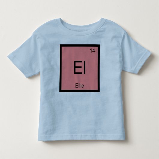 Ellie Name Chemistry Element Periodic Table Kinder Shirts (Voorkant)