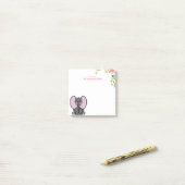 Ellie Phant Floral Post-it® Notes (Op bureau)