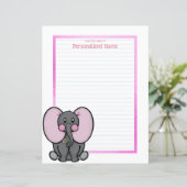 Ellie Phant Lijst bekleed papier blad (Staand voorkant)