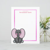 Ellie Phant Lijst Ongevoerd Papieren Blad (Staand voorkant)