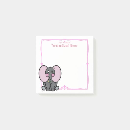 Ellie Phant Pink Post-it® Notes (Voorkant)