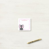 Ellie Phant Pink Post-it® Notes (Op bureau)