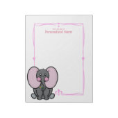 Ellie Phant Pink Unlined Notitieblok (Linkerzijde)