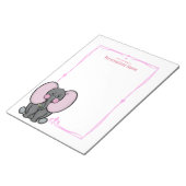 Ellie Phant Pink Unlined Notitieblok (Schuin)