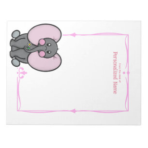 Ellie Phant Pink Unlined Notitieblok