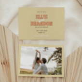 ELLIE Retro Bold Lettering Trouwfoto Save The Date