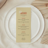 ELLIE Retro Modern & Bold Beige Trouwen Menu