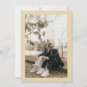 ELLIE Retro Modern Bold Typografie Huwelijk Kaart (Achterkant)