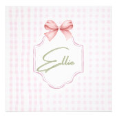 Ellie Roze Strikte Lint & Gingham Print Foto Afdruk (Voorkant)