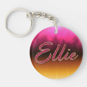 Ellie Vorname Name golden pink Schlüsselanhänger Sleutelhanger (Voorkant)