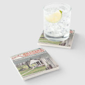 Ellijay, Georgia, appels, Crossroad,  bord Stenen Onderzetter (Zijkant)