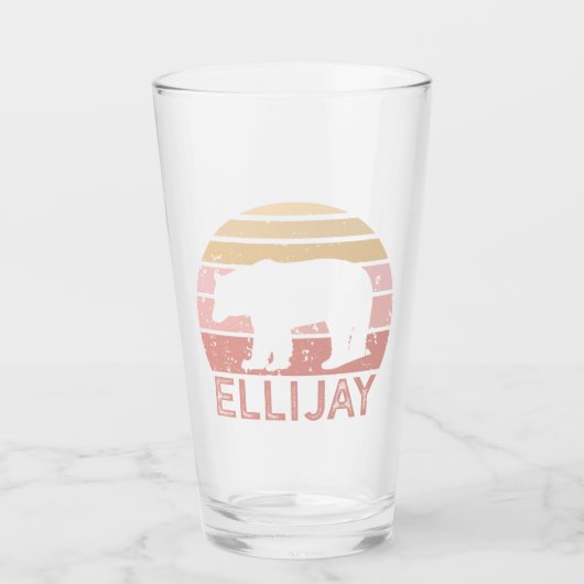 Ellijay Georgia Retro Beer Glas (Voorkant)