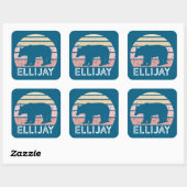Ellijay Georgia Retro Beer Vierkante Sticker (Vel)