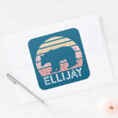 Ellijay Georgia Retro Beer Vierkante Sticker (Envelop)