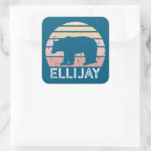 Ellijay Georgia Retro Beer Vierkante Sticker (Tas)