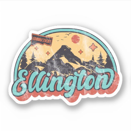 Ellington, Connecticut Sticker (Voorkant)