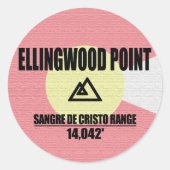 Ellingwood Point Ronde Sticker (Voorkant)