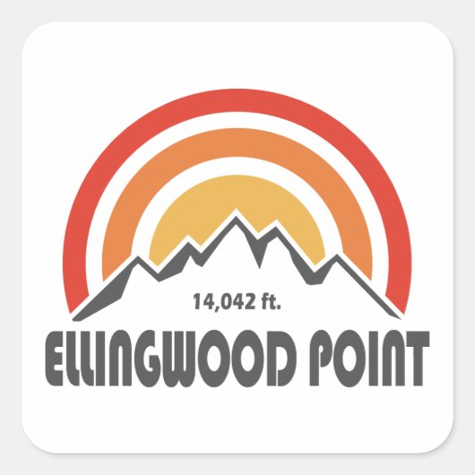 Ellingwood Point Vierkante Sticker (Voorkant)