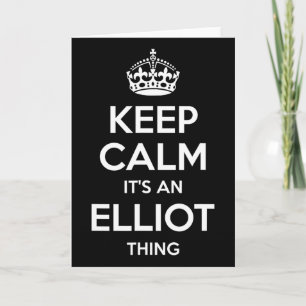 Elliot Cadeau Naam Blijf Kalmeren Grappig Geperson Kaart