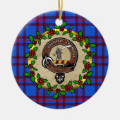 Elliot Clan Badge & Tartan Persoonlijke mas Keramisch Ornament (Voorkant)
