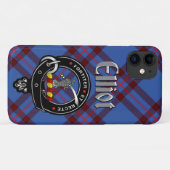 Elliot Clan Badge & Tartan Telefoon Case (Achterkant (horizontaal))