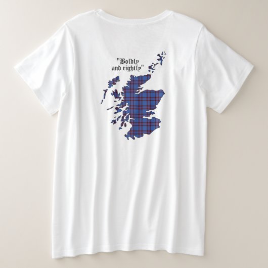 Elliot Clan Badge Women's Grote Maat T-shirt (Design achterkant)