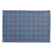 Elliot Clan Blauw en Bruin Schots Tartan Kussensloop (Achterkant)