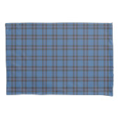 Elliot Clan Blauw en Bruin Schots Tartan Kussensloop (Voorkant)