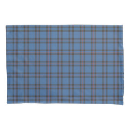 Elliot Clan Blauw en Bruin Schots Tartan Kussensloop