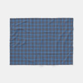Elliot Clan Blue en Brown Tartan Fleece Deken (Voorkant (Horizontaal))
