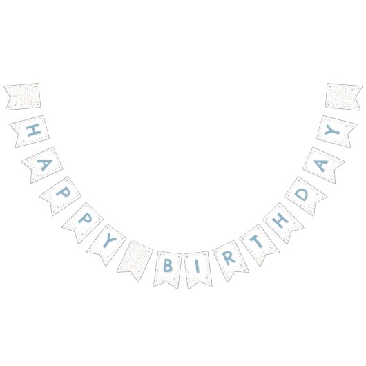 Elliot Confetti Waterverf Stippen Bunting Flag Vlaggetjes (Alle)