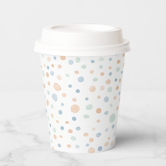 Elliot Confetti Waterverf Stippen Paper Cup Papieren Bekers (Voorkant)