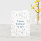 Elliot Confetti Waterverf Stippen Verjaardag Kaart (Gele Bloem)