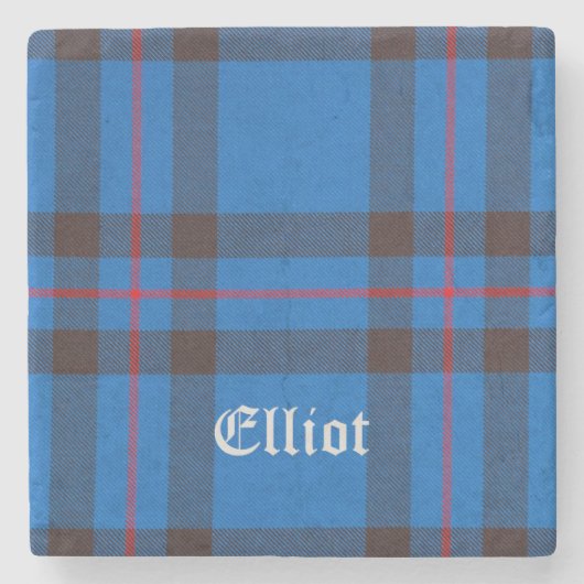 Elliot, Elliot Tartan, Elliot Clan, Elliot Stenen Onderzetter (Voorkant)