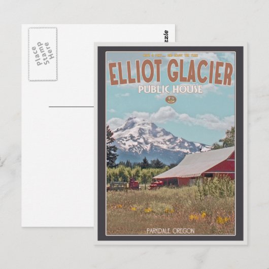 Elliot Glacier Public House Briefkaart (Voorkant / Achterkant)