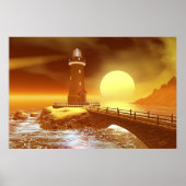 Elliot Key Lighthouse - Inkomend Storm Poster (Voorkant)