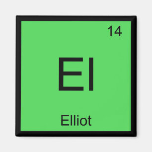 Elliot Naam Chemie Element Periodiek Systeem Magneet