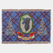 Elliot Scottie Dog kersttrow Blanket Deken (Voorkant)